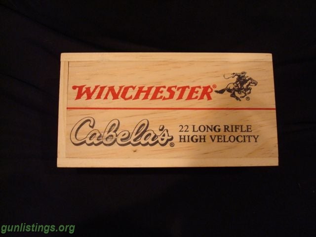 Ammo Collectible Winchester Wood Box Of 22LR With 500 Rounds