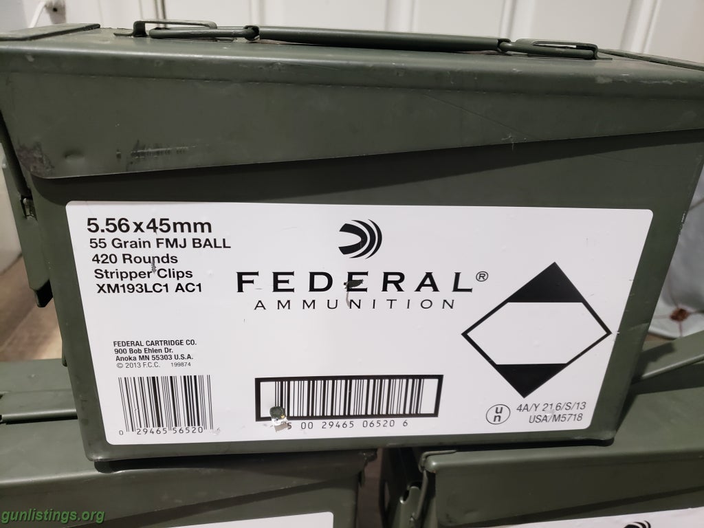 Ammo FederalÂ® 5.56 Bulk Rifle Ammunition