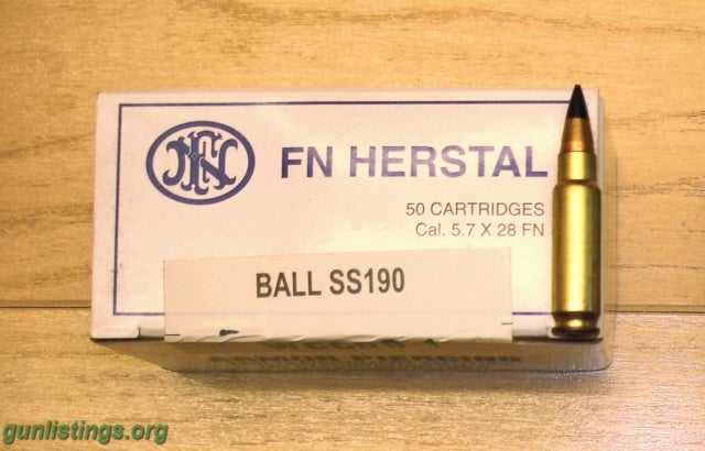 Ammo FN 5.7X28mm SS190, L191, SB193 And Blank