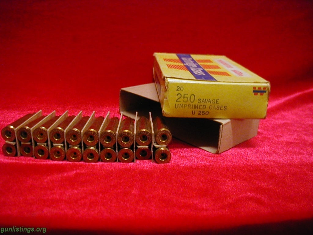 Ammo New 250 Savage Unprimed Brass