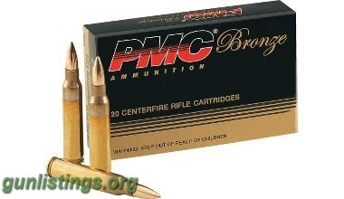 Ammo PMC X-tac  5.56/.223 Green Tip Brass