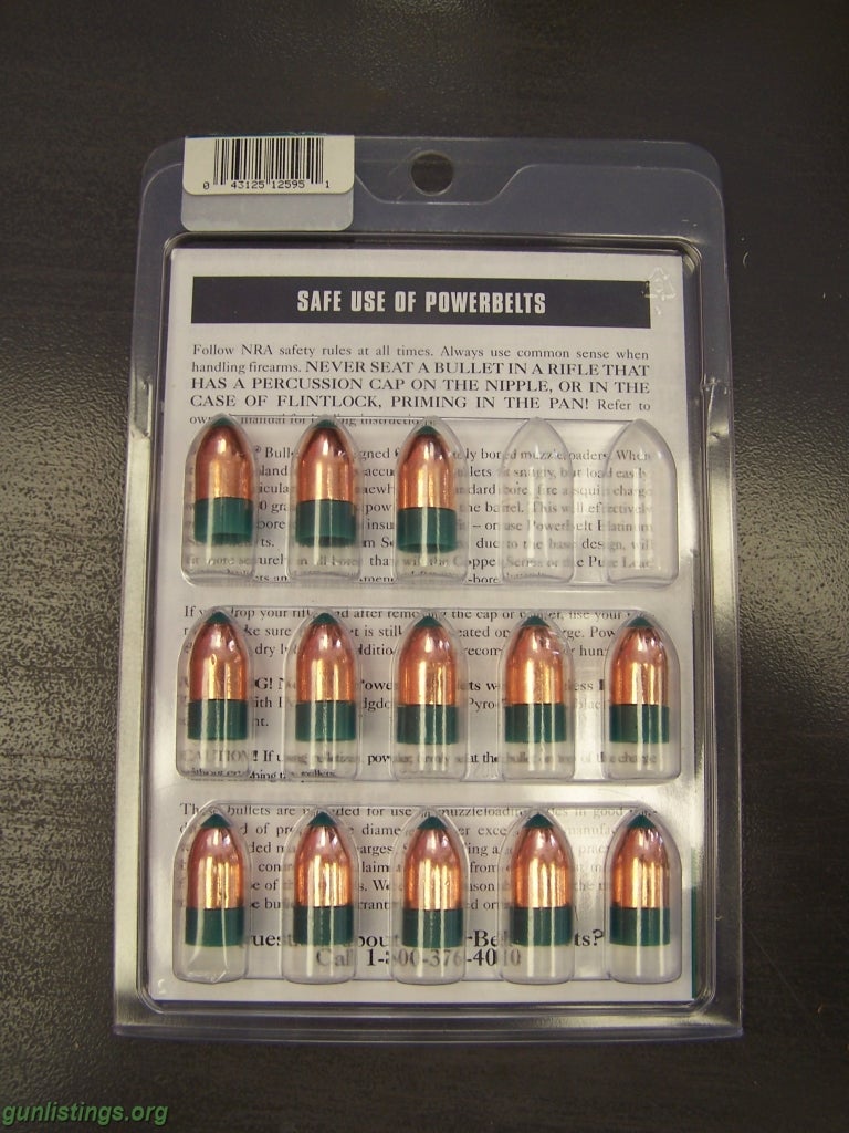 Ammo Powerbelt Bullets 50 Cal