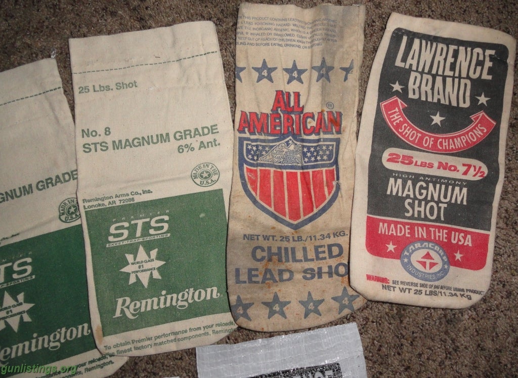 Ammo Vintage Lead Shot Bags