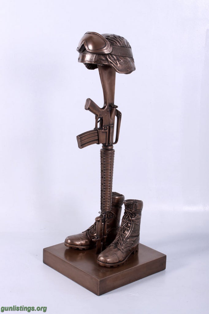 Misc Fallen Soldier Memorial, M16 â€“ Made Of Resin Fiberglass