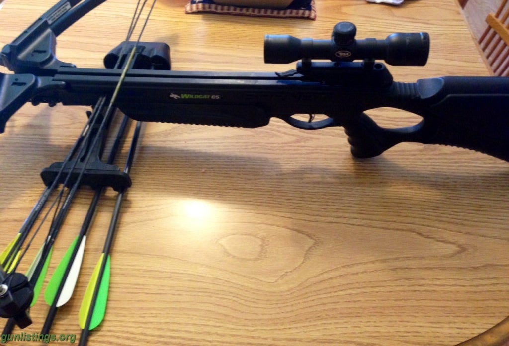 Misc Used Barnett Wildcat C5 Black Crossbow With 4x Crossbow