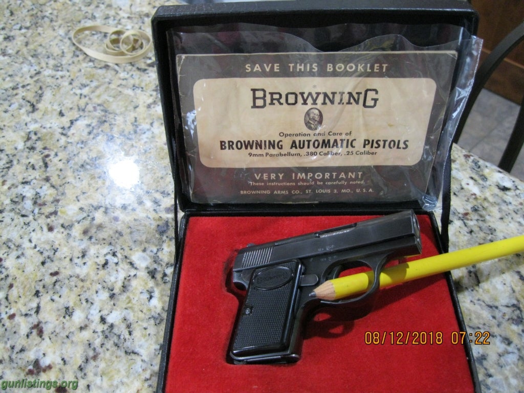 Pistols 1956 Belgium Browning .25 Caliber