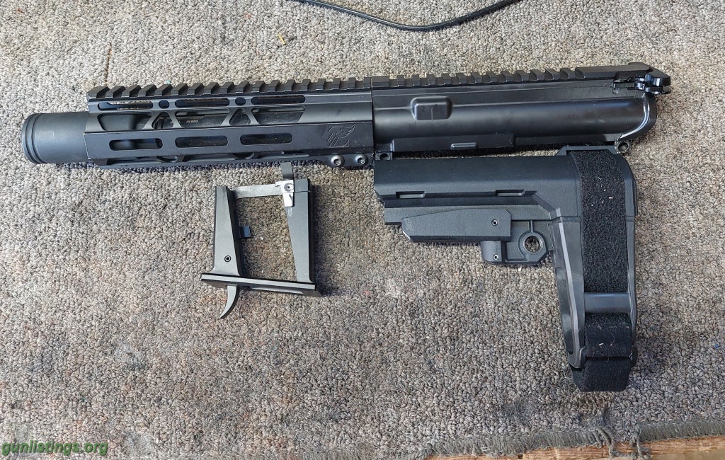 Pistols 9MM AR PISTOL UPPER, GLOCK MAG ADAPTER, SB BRACE