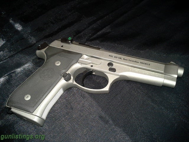 Pistols Beretta 92 G Cerakote Stainless 92G Night Sites