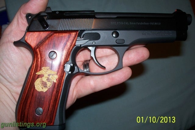 Pistols Beretta 92FS USMC Grips