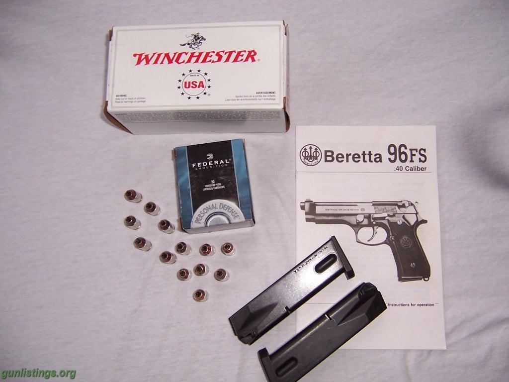 Pistols Beretta 96sf .40 Caliber