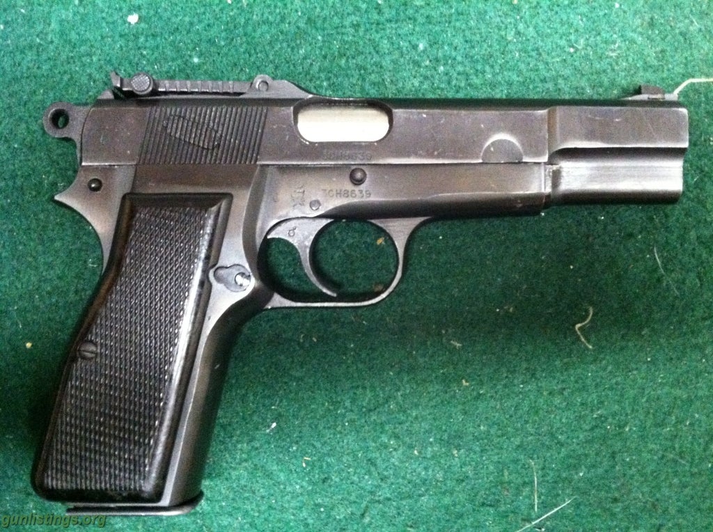 Pistols Canadian Inglis Browning High Power P-35 9mm