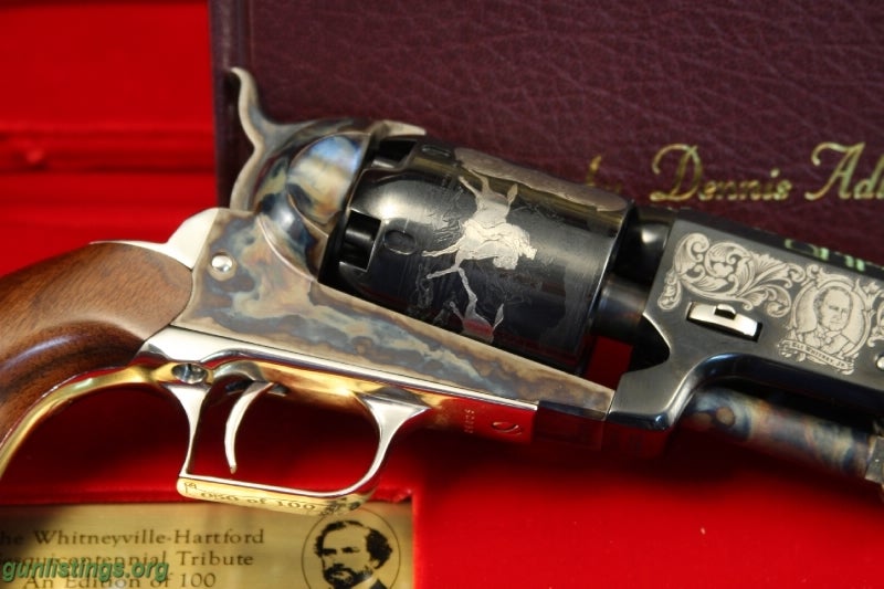 Pistols Cased, Engraved & Inlaid Colt -- Whitneyville Hartford