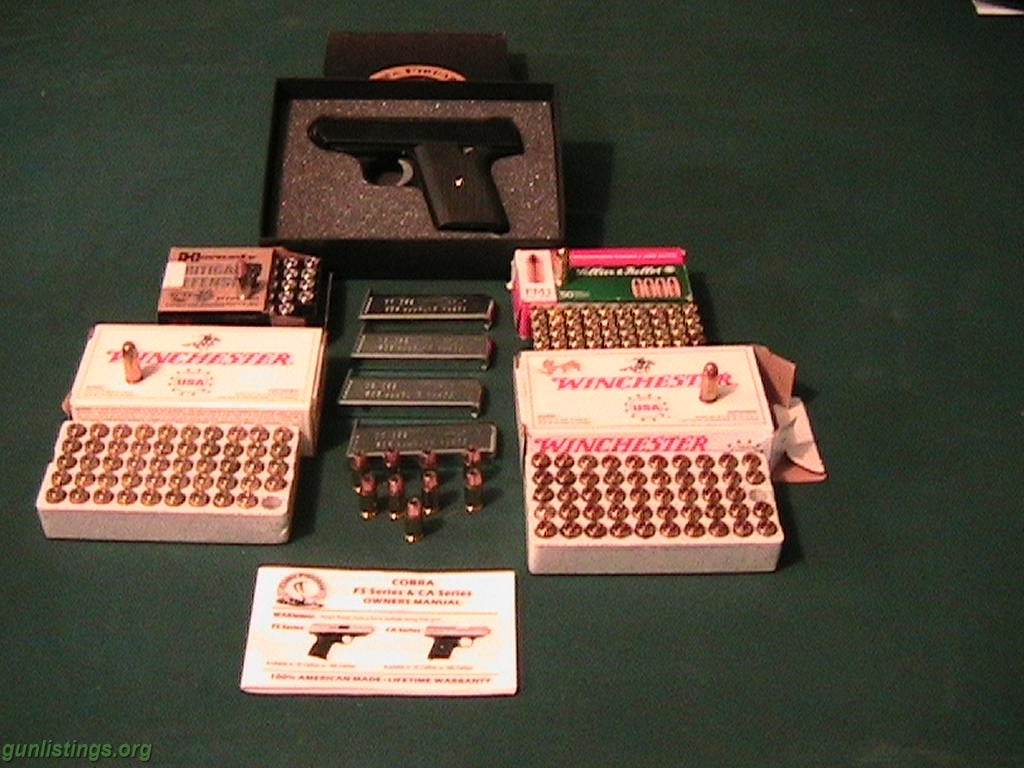 Pistols Cobra 380 /ammo And 3 Extra Mags