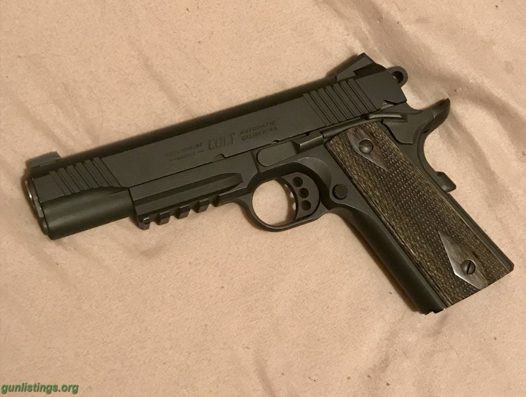 Pistols Colt 1911 .45 ACP Rail Gun W/Extras