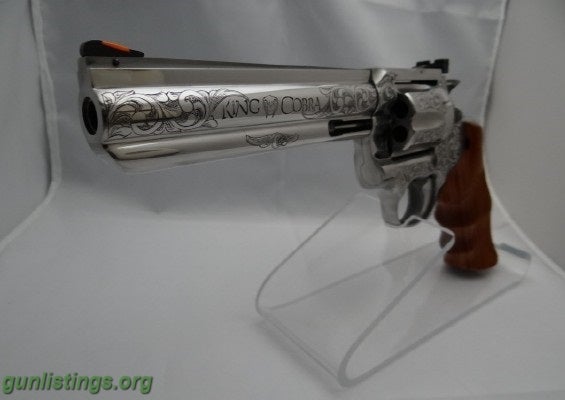 Pistols Colt King Cobra Engraved Revolver