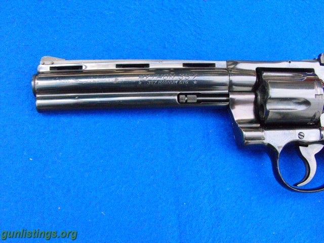 Pistols Colt Python, 6-in, Blue, 357,