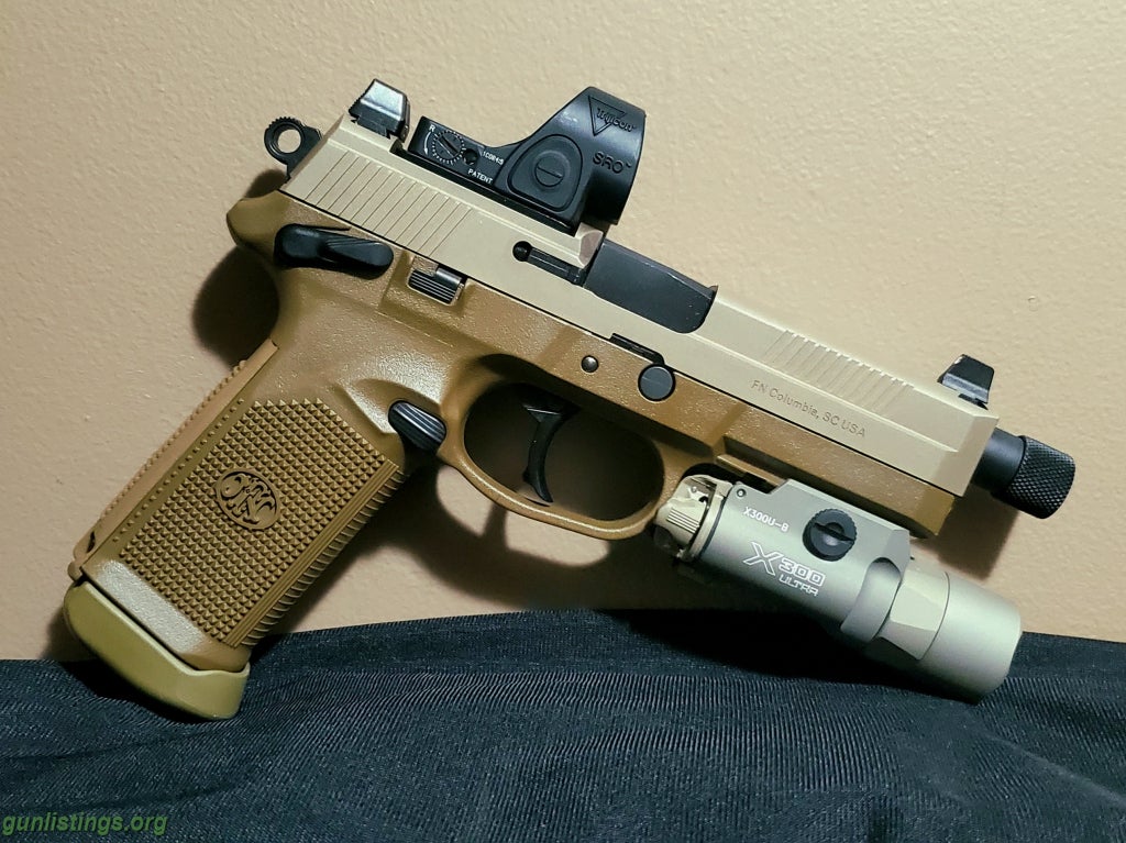 Pistols FN FNX-45 Trijicon SRO Surefire X300