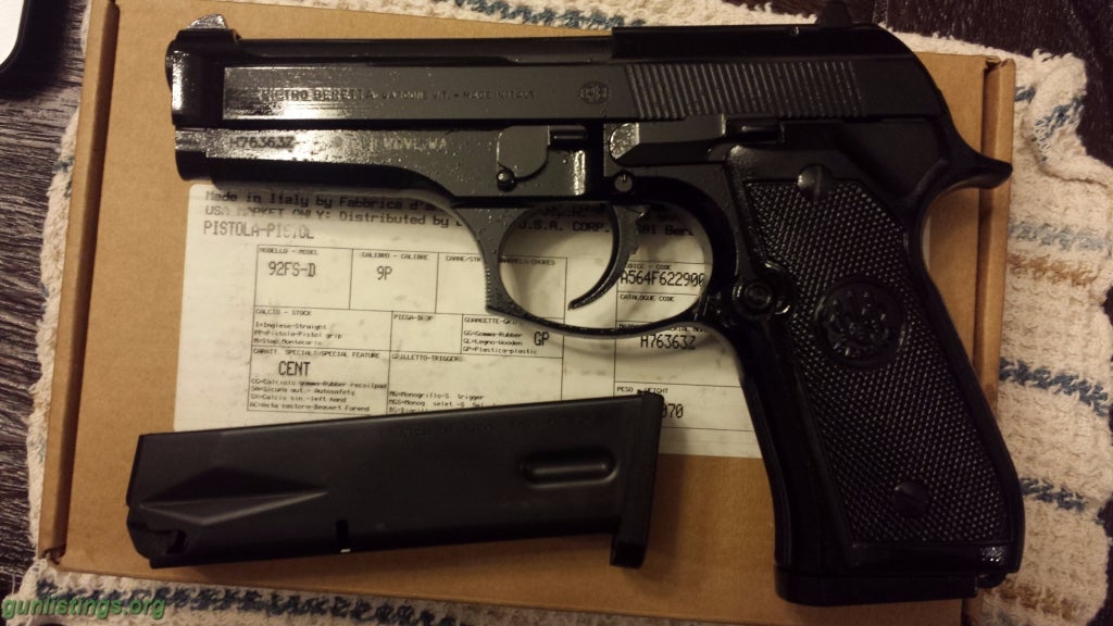 Pistols FS/FT: Beretta 92D 9mm DAO