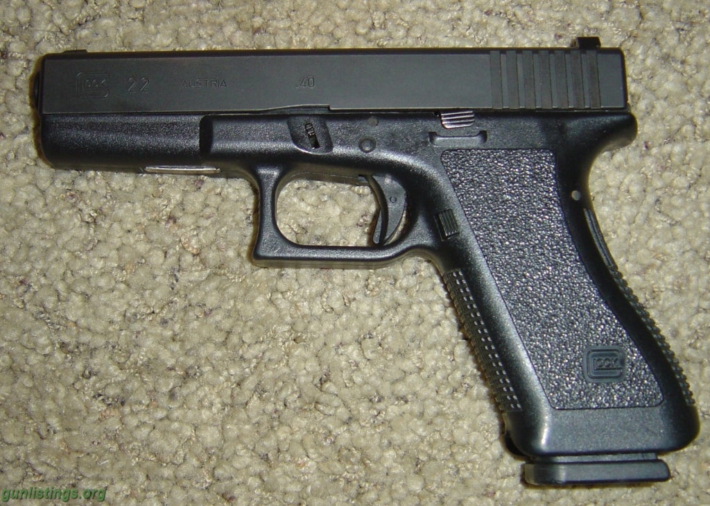 Pistols Glock 22 With Trijicon Night Sights .40 Cal.