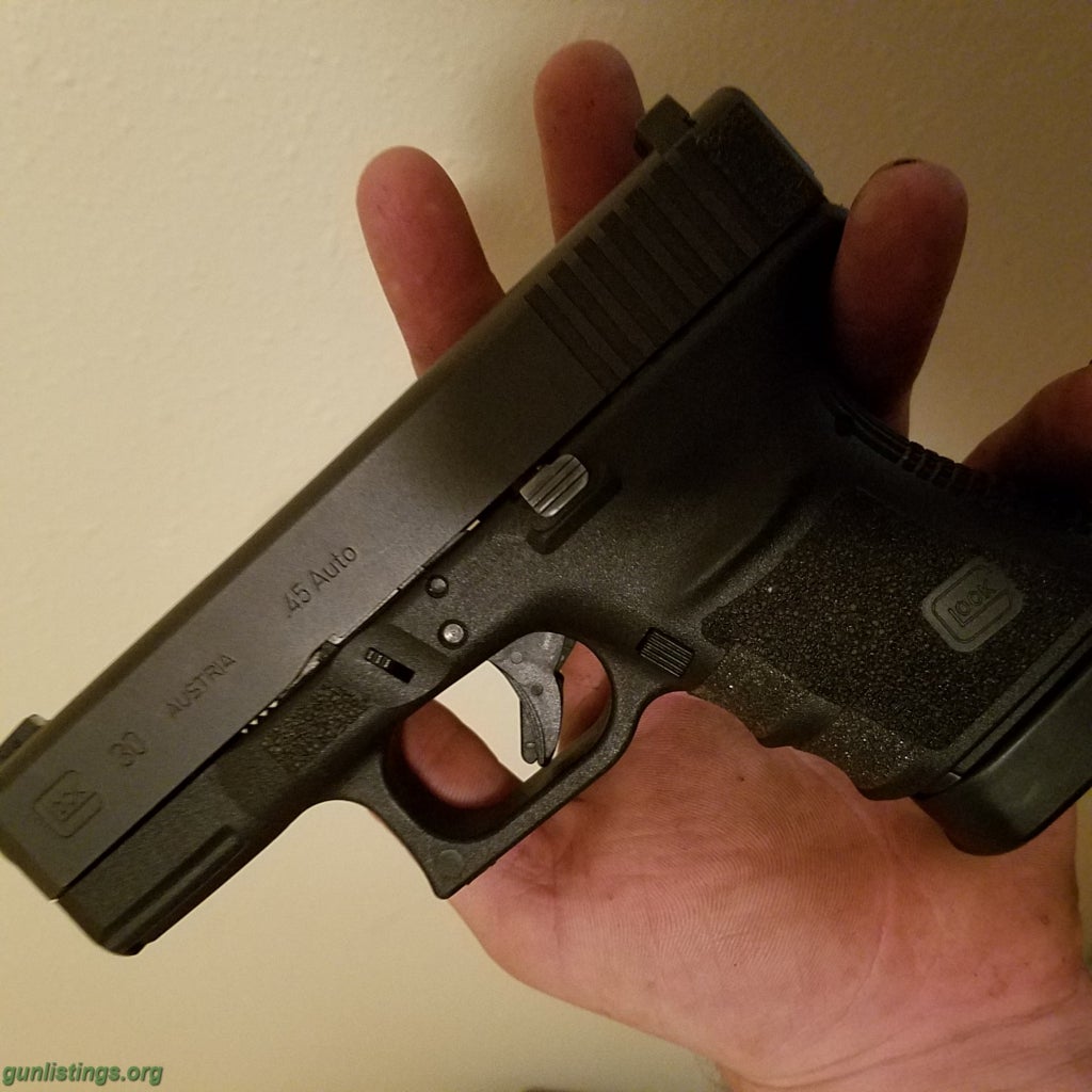 Pistols Glock 30 Gen 3 .45 Stippled, Night Sights Price Lowered