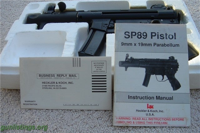 Pistols HK SP89 Pistol MP5k SP 89 ANIB