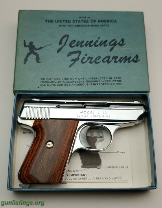 Pistols Jennings J-22 Pocket .22 LR Chrome Pistol - NIB