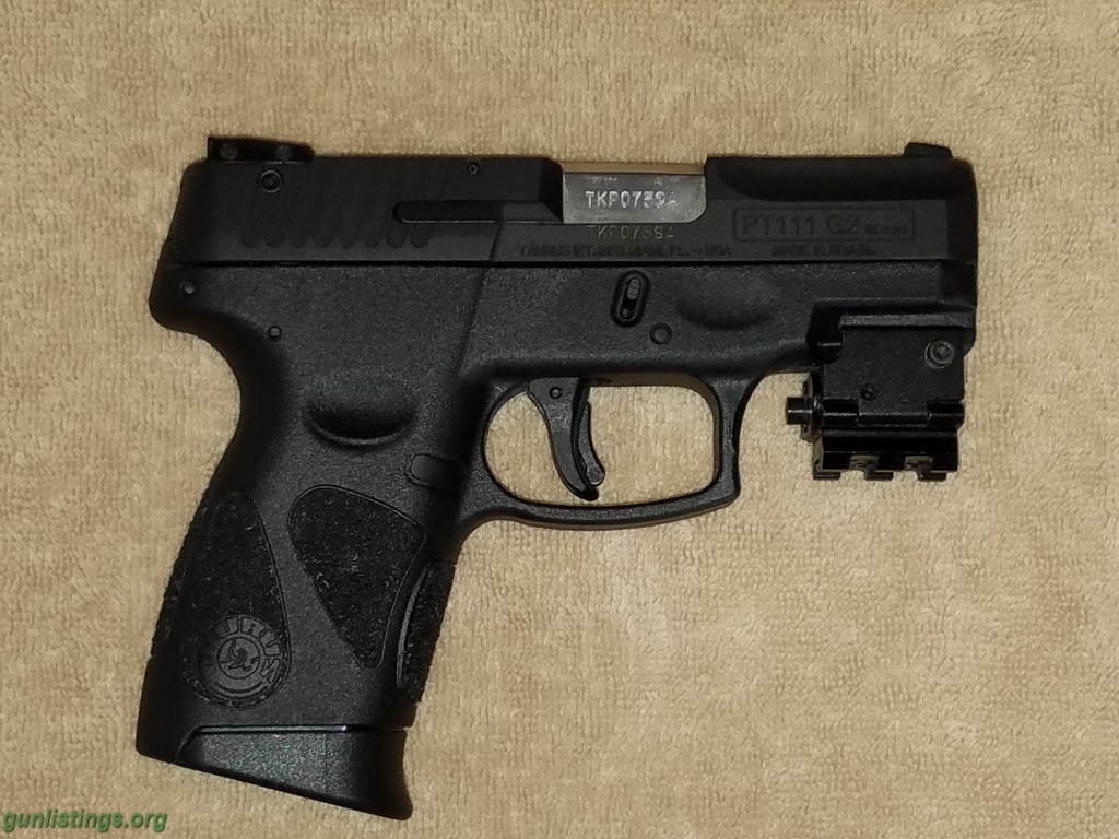 Pistols New Taurus PT111 G2 9mm W/laser Sight