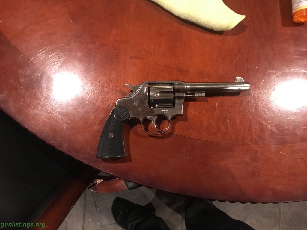 Pistols Rare Colt M1917 Nickel Coated .45 Acp Revolver