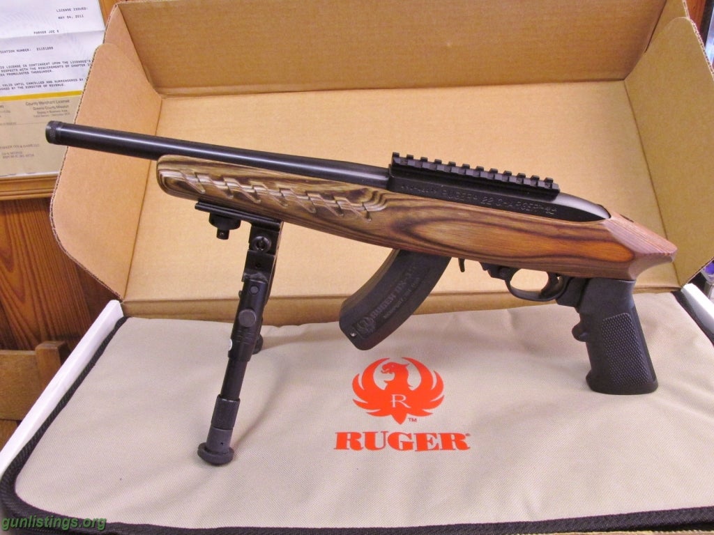 Pistols Ruger 4917 Charger Pistol, 22lr, 15rd, Bipod & Case NEW