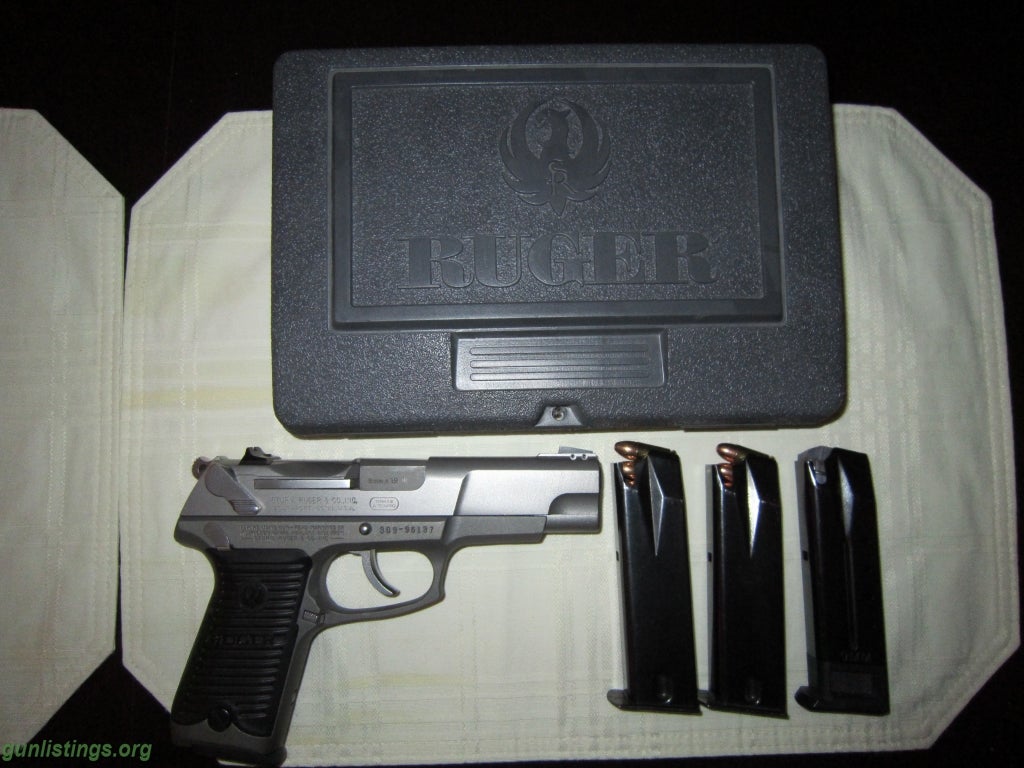 Pistols Ruger P89 9mm With 2 High Capacity Magazines