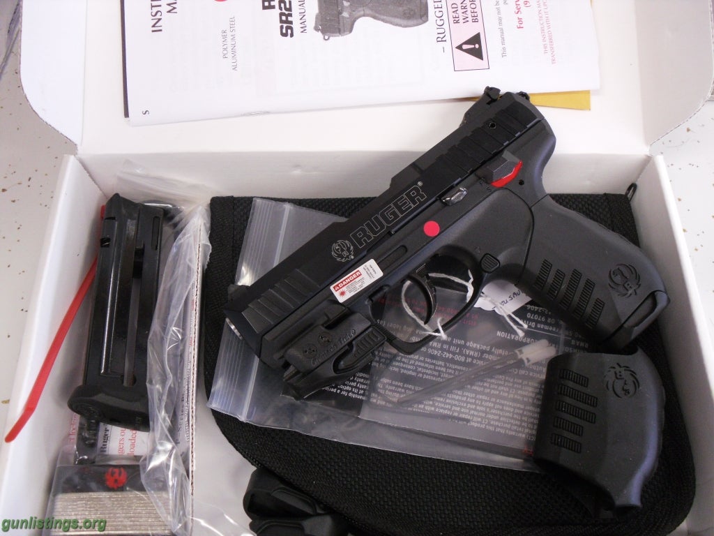 Pistols Ruger SR-22, W/Crimson Trace Laser