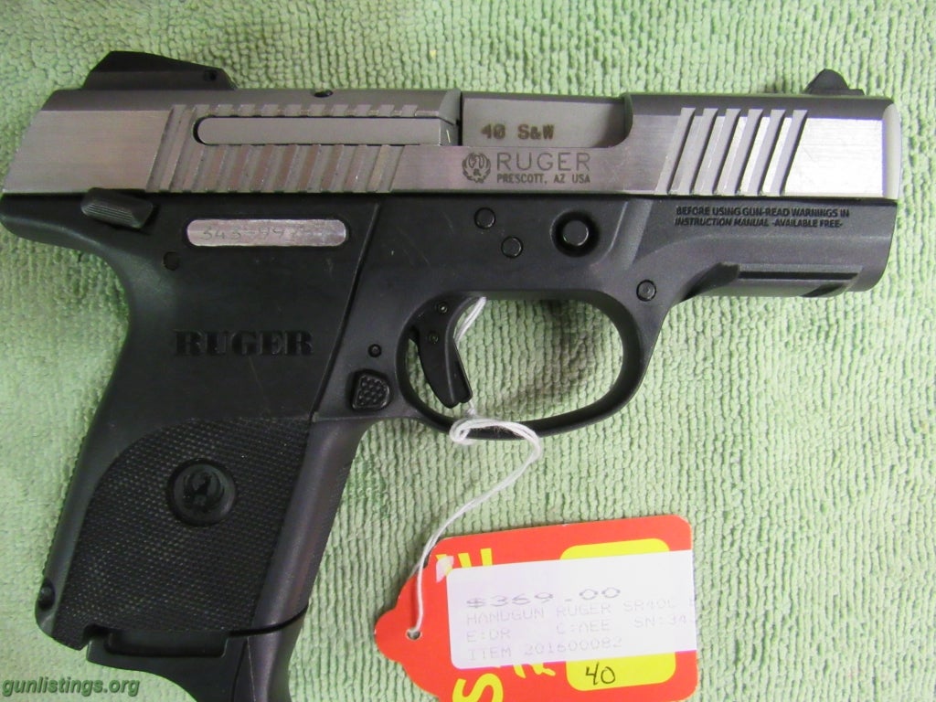 Pistols Ruger SR40c 40cal