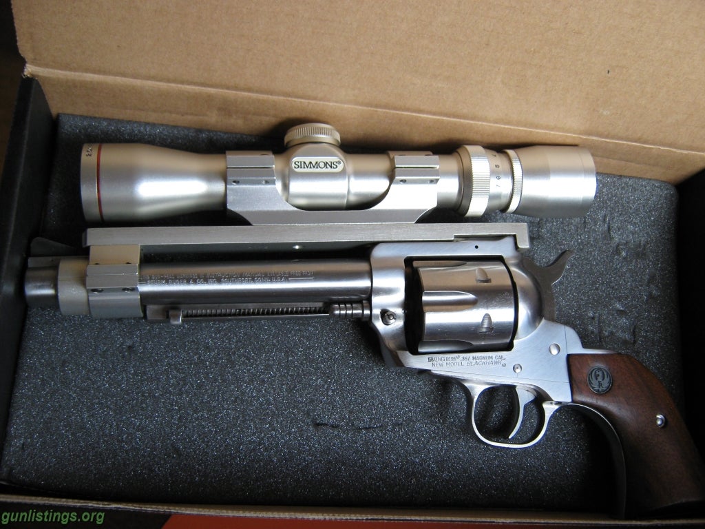 Pistols Ruger SS Blackhawk 357 Magnum Revolver W/scope