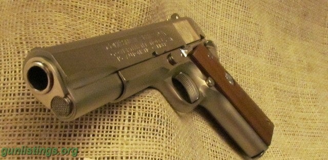 Pistols Series 70 Bright Nickel Colt Govt.