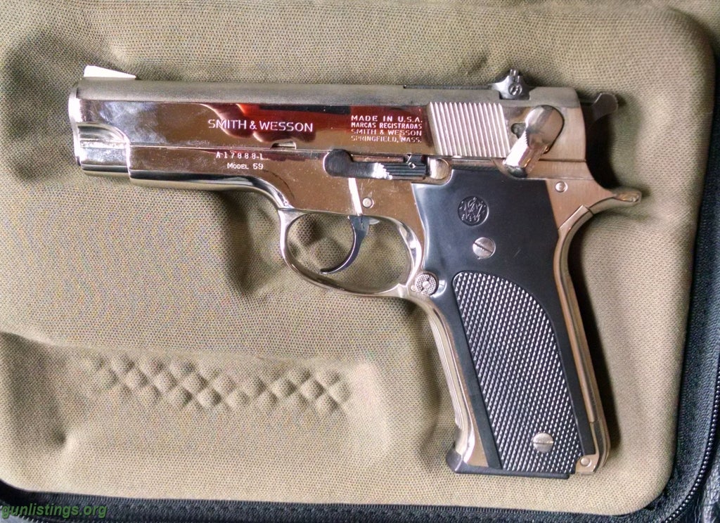 Pistols Smith And Wesson Nickel Model 59