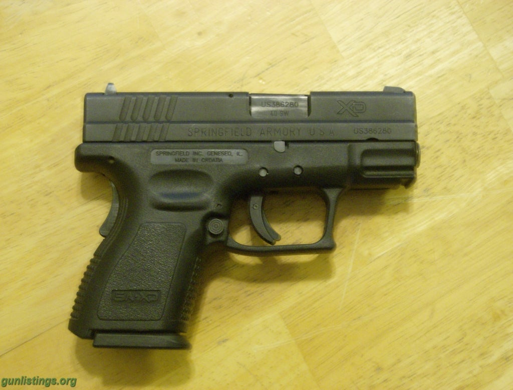 Pistols Springfield Xd Sub Compact 40 Cal.