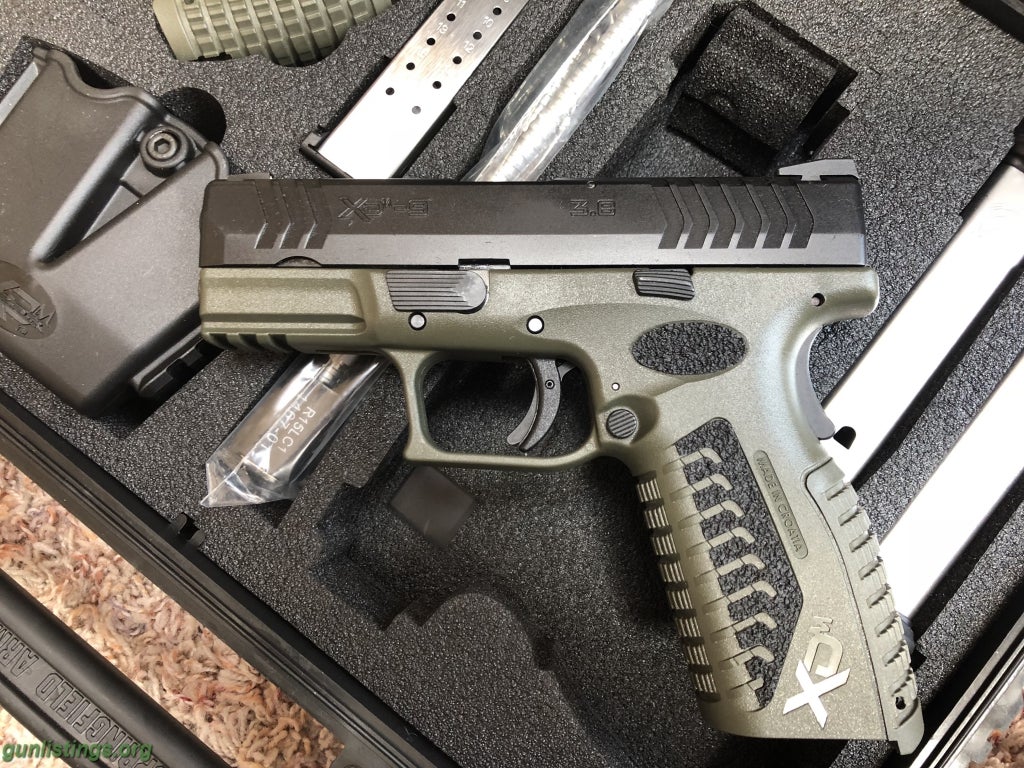 Pistols Springfield XDM 9mm OD Green