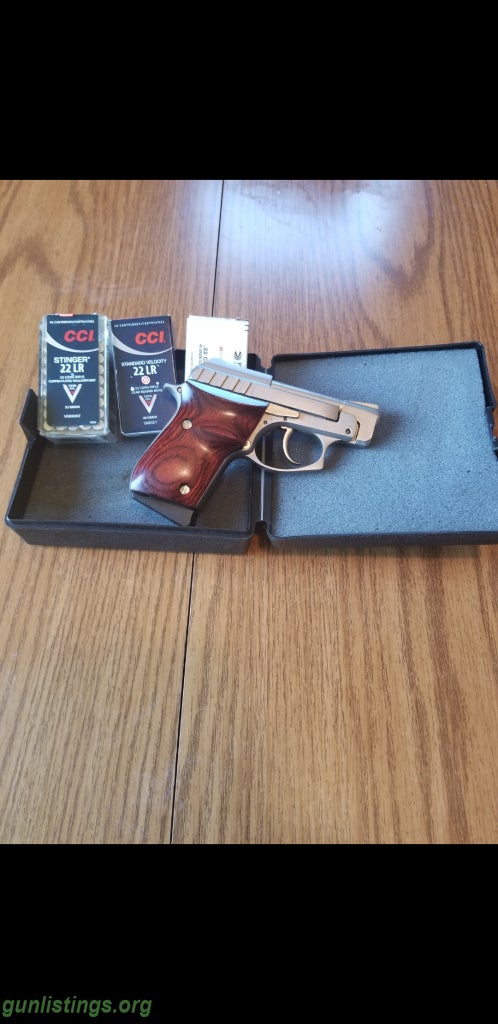 Pistols Taurus PT-22 Nickel/rosewood+ammo