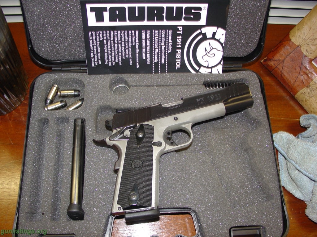 Pistols Taurus PT 1911 45 Caliber Two Tone