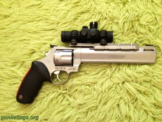 Pistols Taurus Raging Bull 44mag SS With Scope