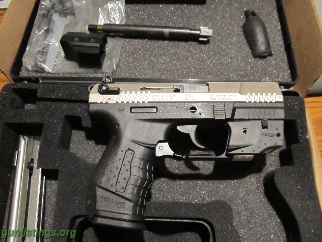 Gunlistings.org - Pistols Walther P22 Two Tone With 2 Barrels And Laser