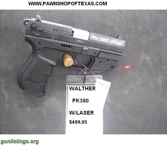 Pistols Walther Pk380 With Laser