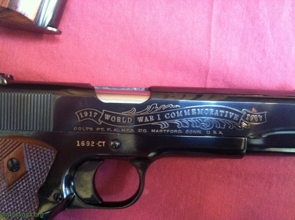 Pistols World War I Commemorative Colt .45 Set Of 4