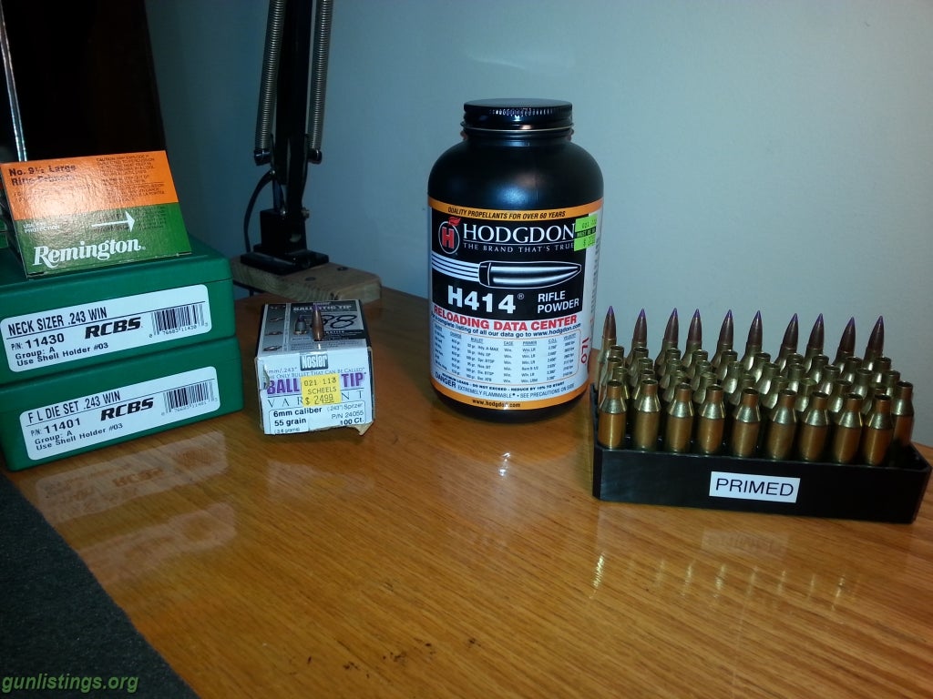 Rifles .243 Savage Model 14 & Reloading Supplies