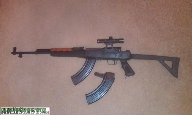 Rifles Chinese SKS With Synthetic Stock, Scope Mount, Scope