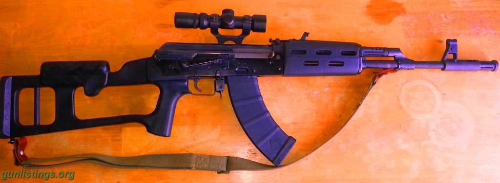 Rifles AK47 7.62x39 With Dragunov Stock & Scope/Mount