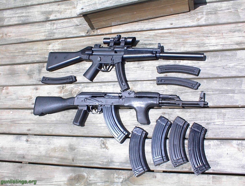 Rifles Ak-47 And GSG-5