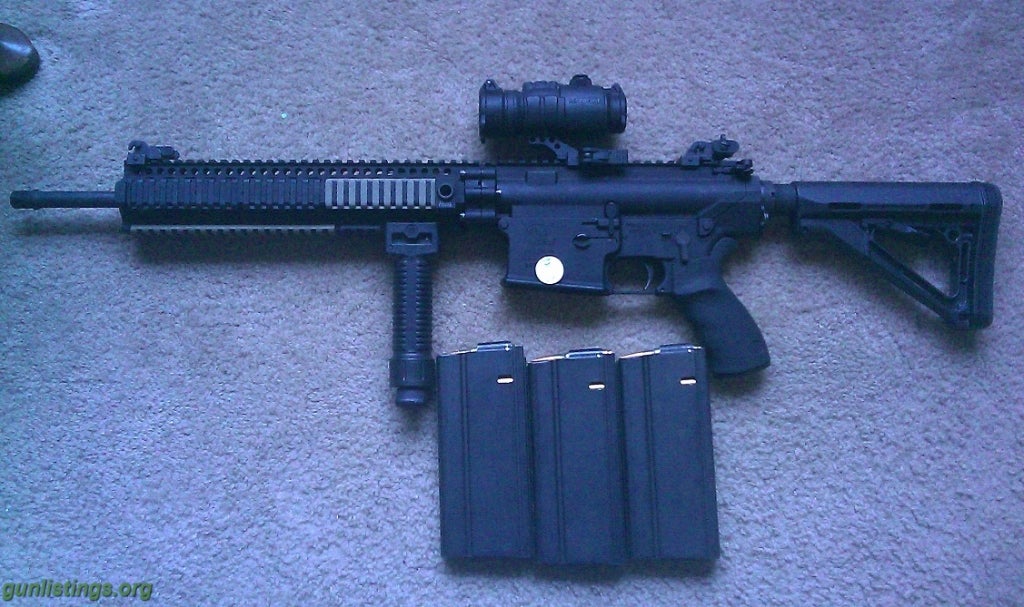 Rifles Armalite AR10 7.62 .308 W/ Aimpoint And Extras