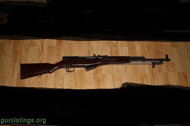 Rifles Chinese SKS W/Folding Bayonet Red Fiberglass Stock