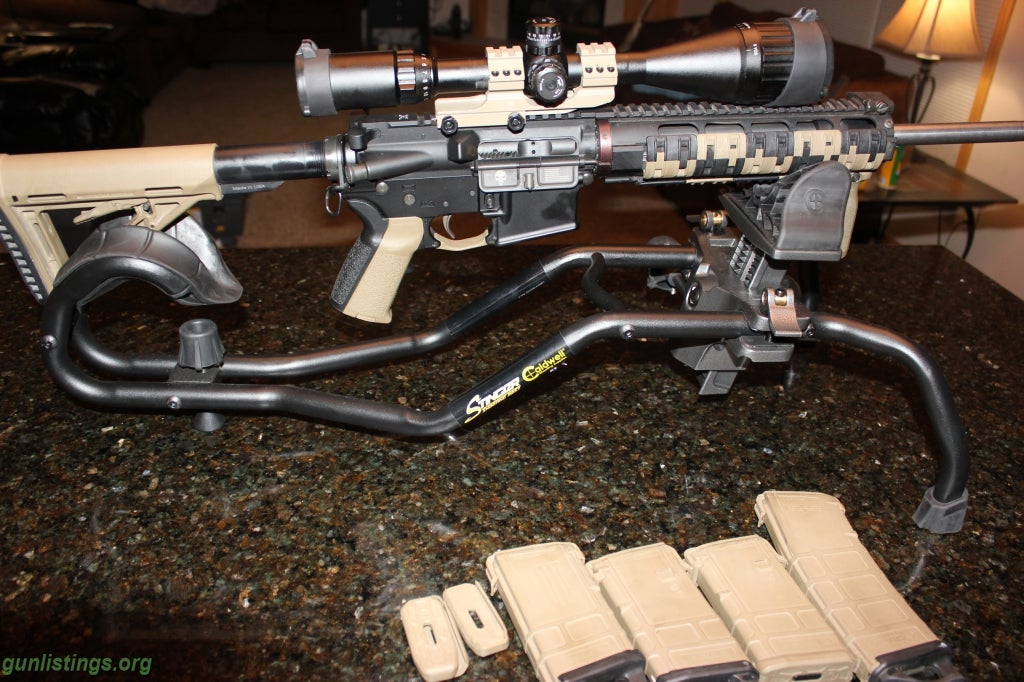 Rifles Custom Built 300 Blackout AR 15 With Scope And Extras